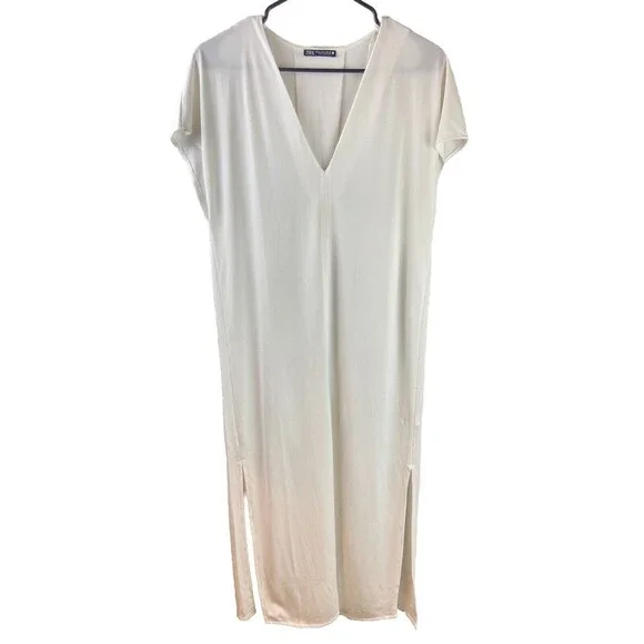 zara draped midi dress white Zara | Dresses | Zara White One Shoulder Draped Midi Dress 65038250 Small  Nwt